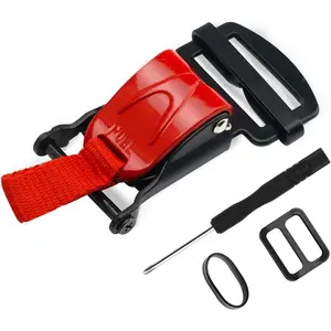 1pcs Helmet Quick Release Buckle Replacement Kit, All Stainless Steel, Fits Chin Strap Up to 1", Motorcycle Helmet Accessories Compatible with Half, 3/4 and Full Face Helmets