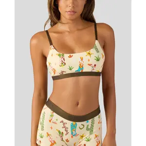 PSD Women's Playboy - Booted Scoop Bralette - Premium Modal Fabric Bralette with Adjustable Straps, Soft Comfortable and Cute Womenswear