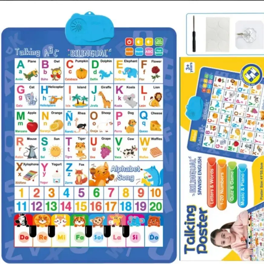 English-Spanish Alphabet-Blue