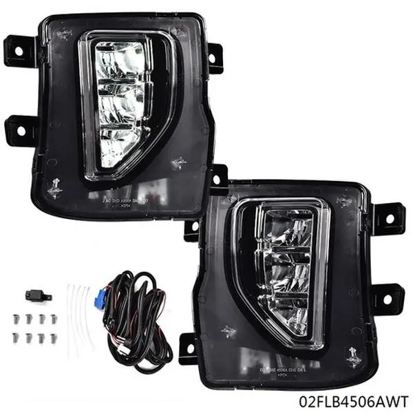 CROSSDESIGN LED Bumper Fog Light Lamps with Switch, Bezel, Screw & Relay, Chrome Housing for 16-18 Chevy Silverado 1500 Truck Mods, 16-18 Models Automotive Car Accessories, Led Lights