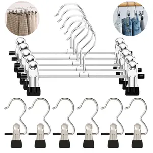 Multi-Functional Adjustable Anti-Rust Clip Clothes pins Set,Ultimate Lightweight Hanging TravelHanger Organizer for Home & More,Space-Saving Magic Hat & PantsStorage Rack with Laundry Hooks, Pants Hangers, Space Saver, Compact, Non-Slip