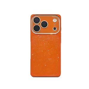 Large Window Glitter Phone Case for iPhone 17 Pro Max, 16, 15, and 14 – Shock-Resistant Square Case