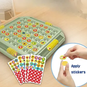 Family Memory Flip-Flop Game Set, Four-Player Match-Up Love Elimination Game, Interactive Party Board Game Toy, Focus Training Puzzle Game, Family Fun Game