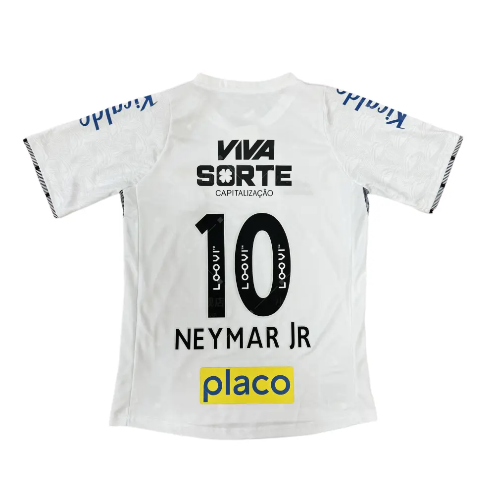 2425 Home White No 10 Neymar Jr Vintage Soccer Jersey Barclays Premier League