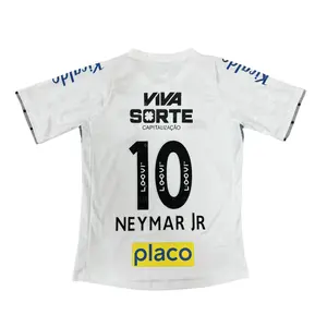 2425 Home White No 10 Neymar Jr Vintage Soccer Jersey Barclays Premier League