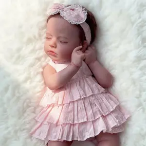 Babesnug Reborn Baby Dolls, 18" Lifelike Baby Girl Dolls Gift Set for 3+ Year Old Kids,Realistic Newborn Baby Dolls with Soft Vinyl Silicone Full Body with Light Skin reborn  babies