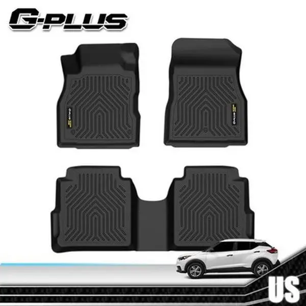 G-PLUS TPE Automotive Car Mats for 2004-2024 Nissan Altima Rogue Frontier Titan Kicks Pathfinder, Infiniti, All-Weather, Waterproof, Anti-Slip 1st & 2nd Row Black Floor Liners, Weatherproof, For Altima 2019-2024