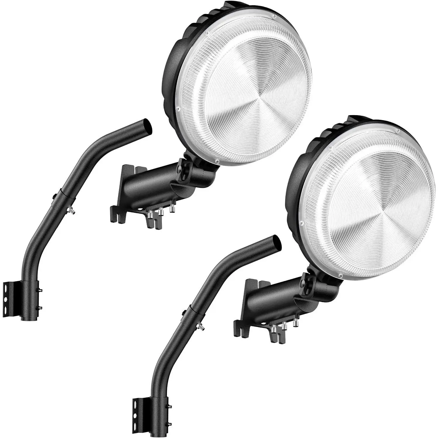 MATULSA 2 Packs 24000LM LED Barn Light, 150W Dusk to Dawn Outdoor Lighting, IP66 Waterproof Yard Light with Photocell, 150° Adjustable Outside Security Light with Mounting Arm, 6500K Area Street Light for Garage