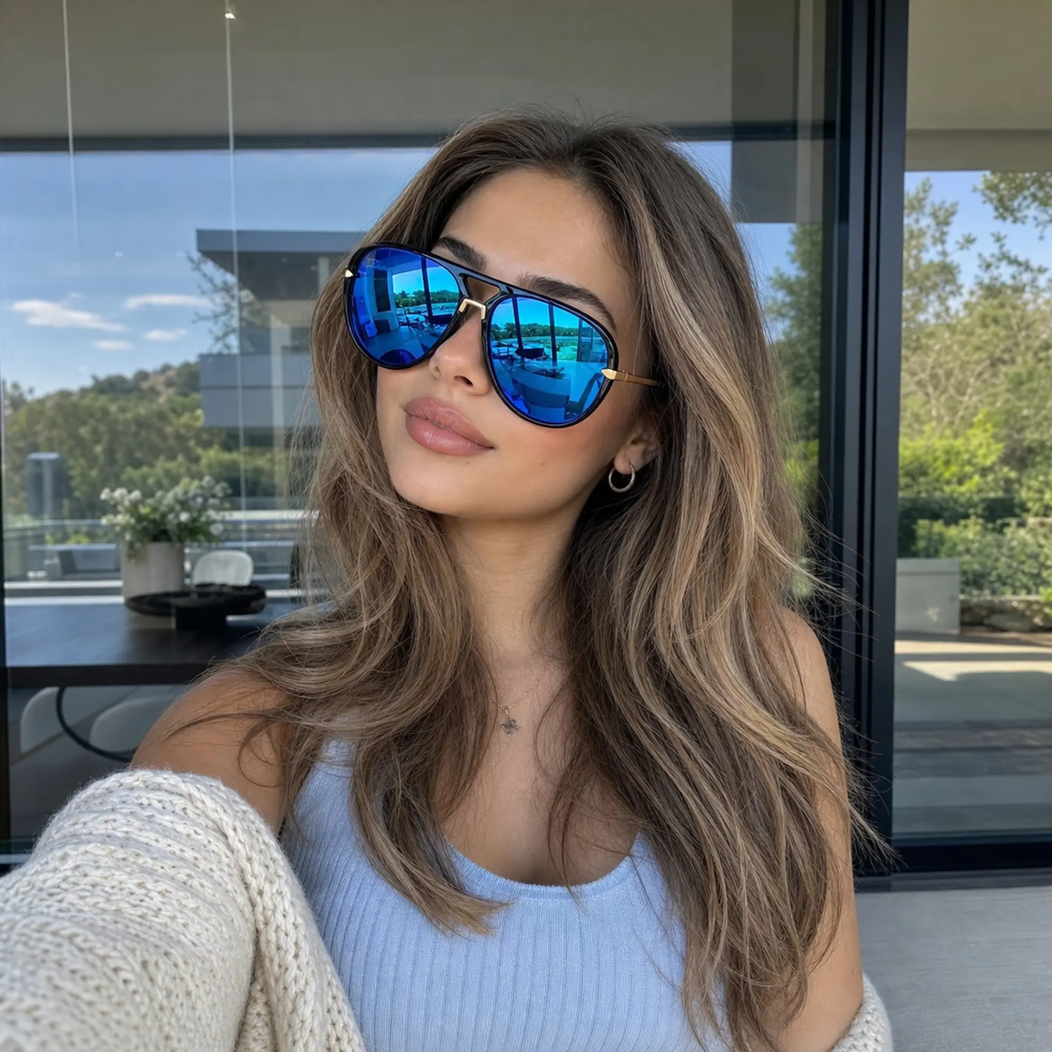 Velora Classic Double-Bridge Vintage Aviation Sunglasses - Trendy Frames, Large Tortoiseshell Frames, Resin Retro Lenses, UV Blocking Sun Protection, Lightweight, Ideal for Music Festivals, Driving, Everyday Wear, Includes Microfiber Cleaning Cloth, Trend