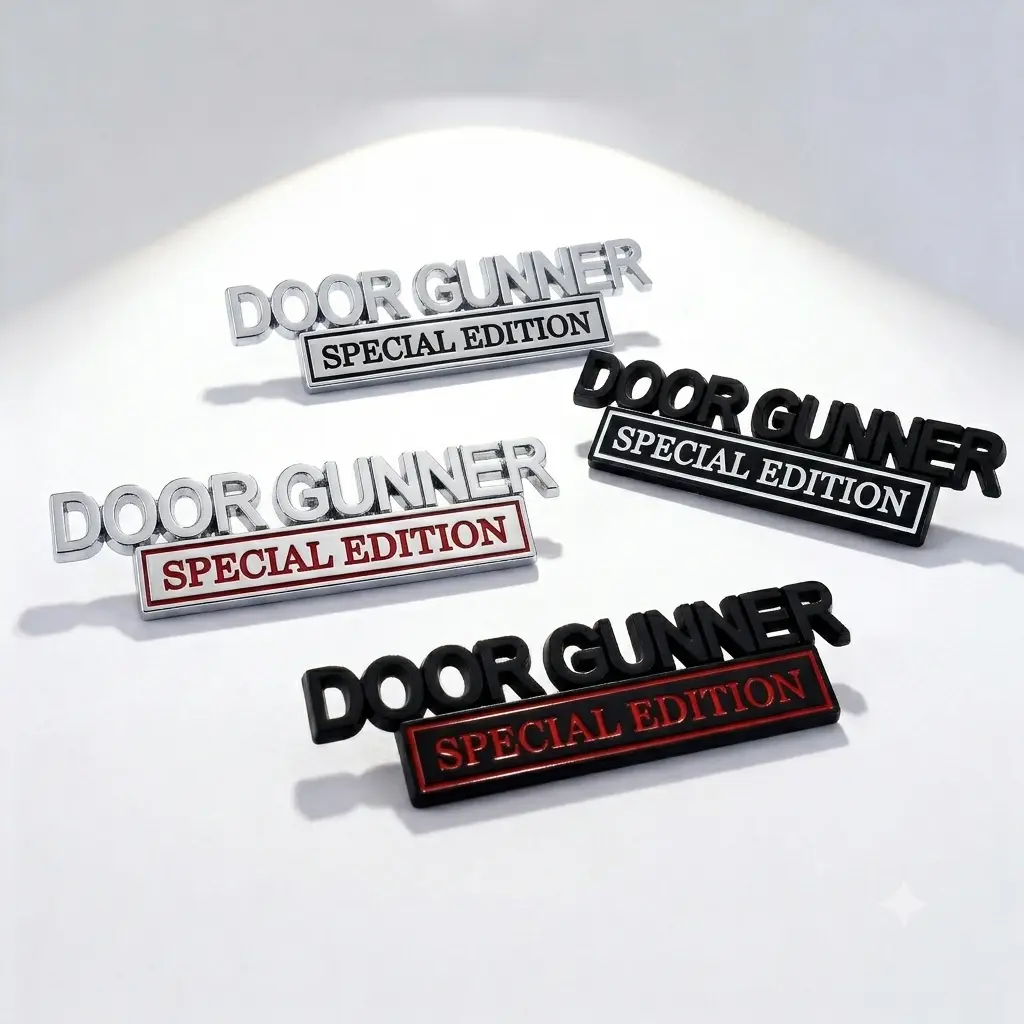 3D Car Modification Emblem DOOR GUNNER Car Sticker Badge EDITION Car Logo Automotive Accessories