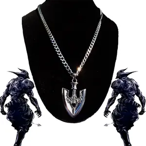 Anime Stand Arrow Chain - 20-Inch 5mm Stainless Steel with Jojo Stand Arrow Pendant, Unisex, Lightweight Design, Durable & Elegant Accessory