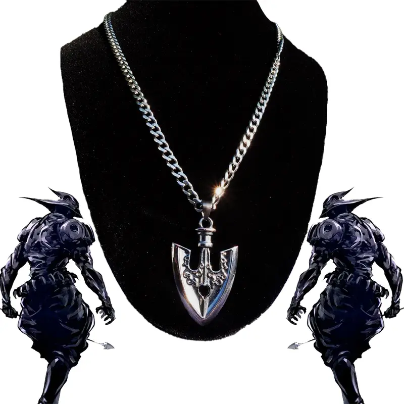 Anime Stand Arrow Chain - 20-Inch 5mm Stainless Steel with Jojo Stand Arrow Pendant, Unisex, Lightweight Design, Durable & Elegant Accessory