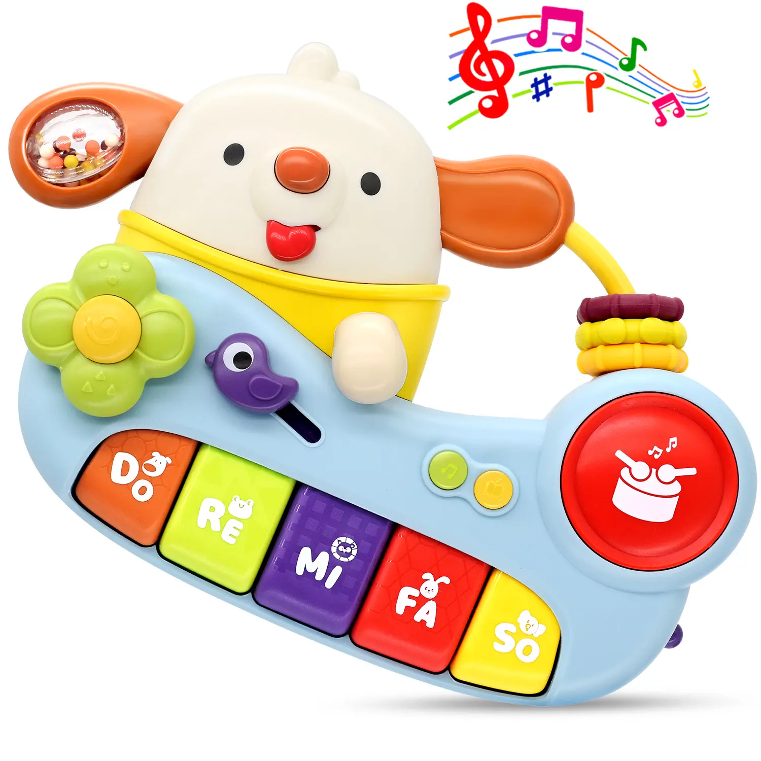 Montessori Sensory Musical Piano Keyboard Toy for 0-3 Years Infants, Toddlers’ Children Development Tool, Ideal Gifts for Birthdays, Travel-Friendly Educational Musical Instrument for Boys & Girls, Early Development