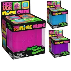 Nice Cube Sensory Toy – Incredibly Solid Squish That Always Springs Back to Square Shape. A Satisfying Fidget Experience. Colors May Vary, 3-Pack.
