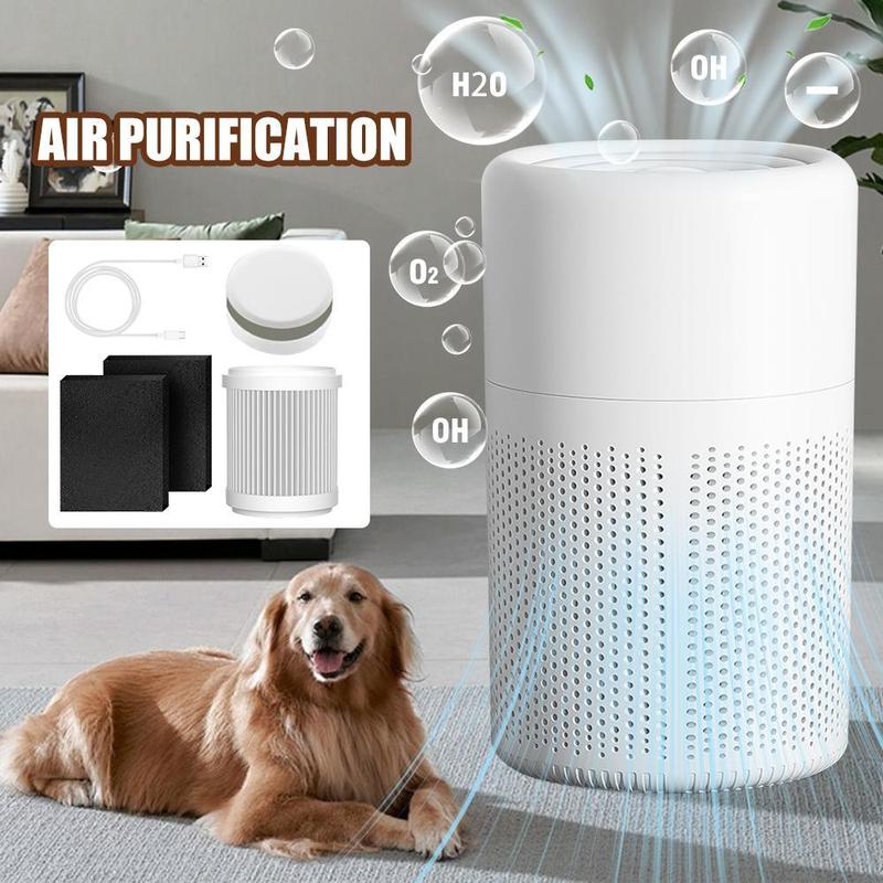 20db Quiet Air Cleaner Air Filter Eliminator Air Purifiers HEPA Air Purifierm, for Home with USB Cable, for Bedroom Desktop Office Living Room for Pet, Pollen, Smoke Odor Pollutants