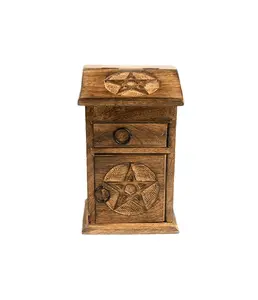 Pentacle Wooden Almirah – Gothic Storage Cabinet