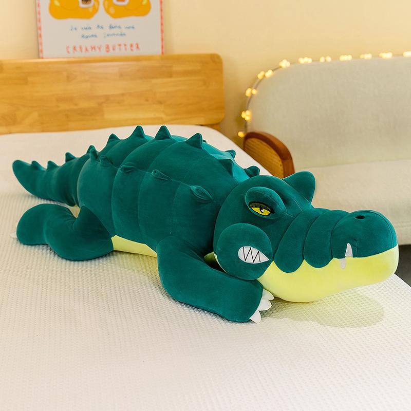 Realistic Long Crocodile Plush Toy, Soft PP Cotton Stuffed Animal for Cuddling & Decoration, Birthday Gift Halloween Home Decor