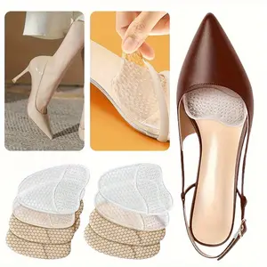 4 Pairs of Forefoot Cushioning Gel Pads, High-heeled Shoes Decompression Anti-skid Insoles, Suitable for Women's Sandals and High-heeled Shoes