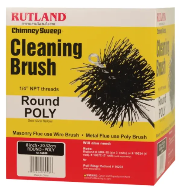 Rutland Chimney Sweep 8" Round Polypropylene Cleaning Brush