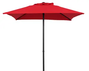 Mainstays 5' Square Red Patio Umbrella, Push-Up Function