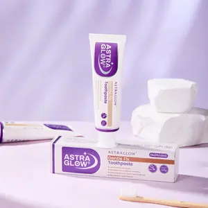 ASTRAGLOW Toothpaste - with nano hydroxyapatite, fluoride-free, for fresh breath, made with natural ingredients. Helps prevent tooth loss. Contains NHA, which effectively repairs tooth enamel.