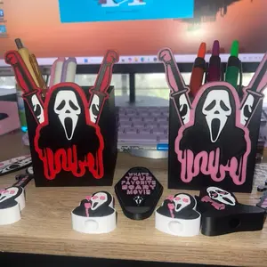 Horror Pen Holder for Desk - Cute and Spooky Design for Horror Fans