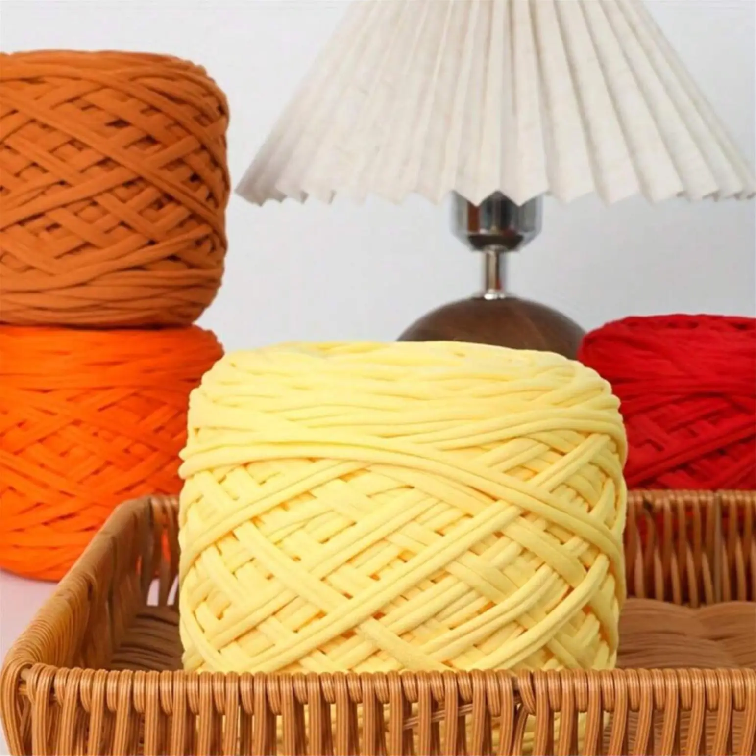 Soft and Brightly T-Shirt Yarns, 1 Roll 280-300 Grams Large Packaging, DIY Yarn for Choose, Great for Handcraft, Bag, Rug, Cushion, Hometextile and St