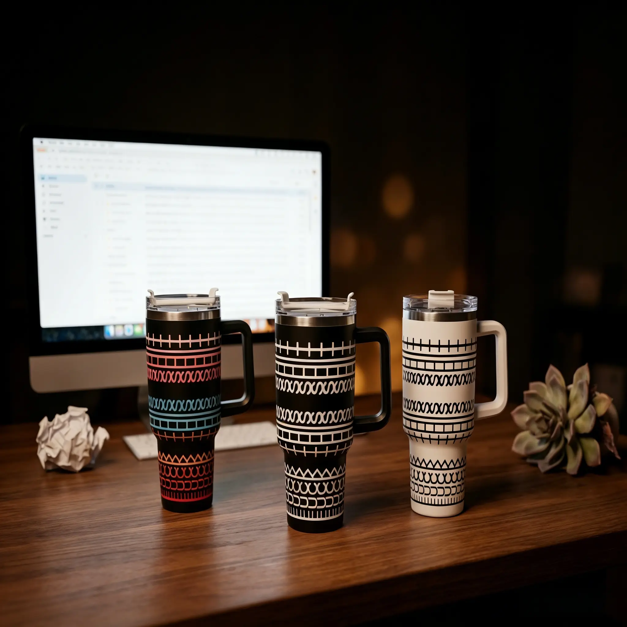 (約50%OFF)LGB スカル柄 スケルトン タンクトップ Hidden Graphic Sarcastic 40oz Tumbler with Handle and Straw, Funny