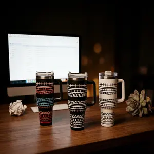 Ultimate Office Survival Gag Gift, I'm Fine Hidden Message 40oz Travel Mug, Go-To Sarcastic Insulated Cup for Coworkers,Must-Have Office Desk Accessory Birthday Gift for Work Bestie Coworker
