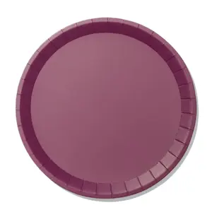 PLUM LARGE PAPER PARTY PLATES