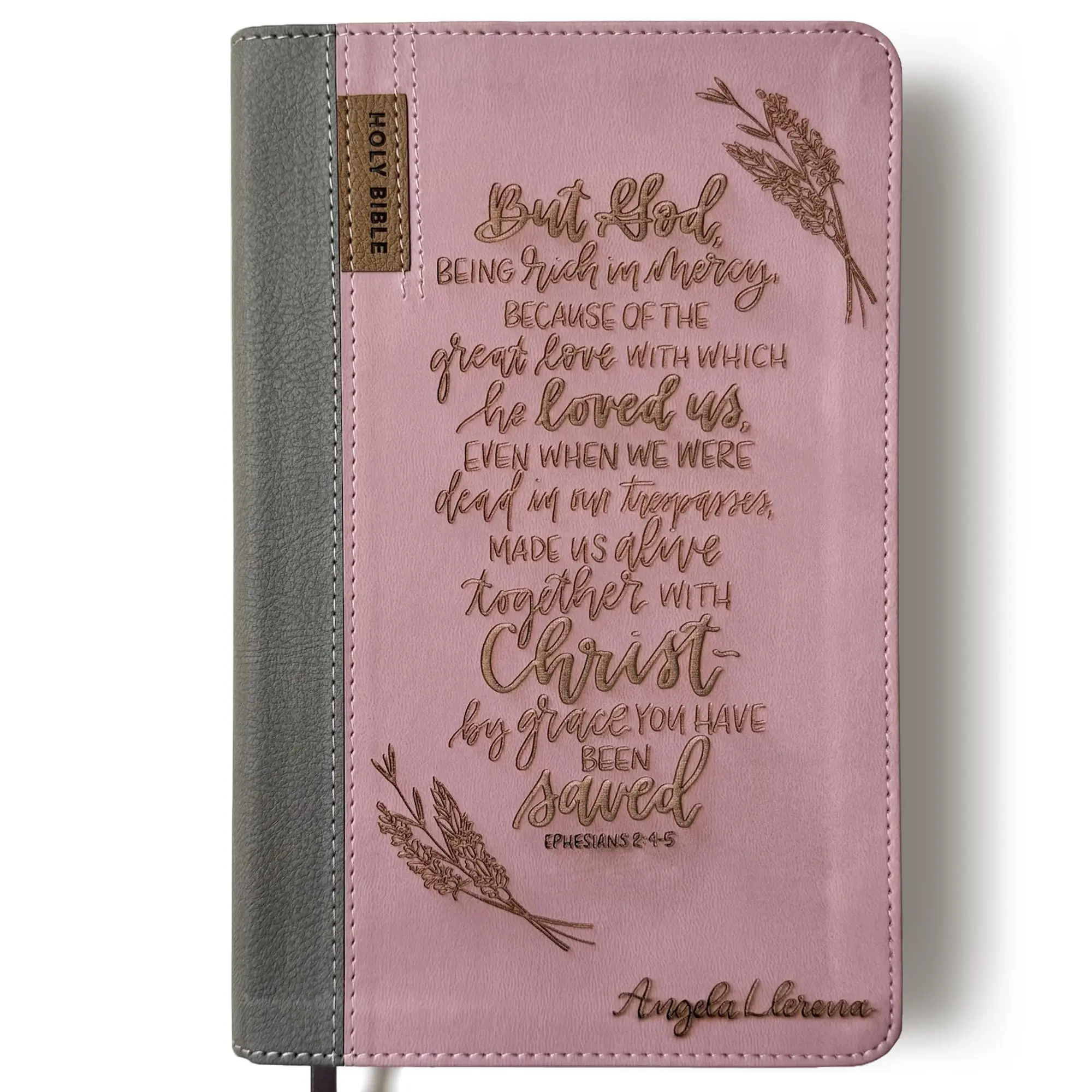 Personalized NIV Life Application Bible - Study Bible - By Grace You have Been Saved - Hand Lettered and Engraved