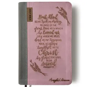 Personalized NIV Life Application Bible - Study Bible - By Grace You have Been Saved - Hand Lettered and Engraved