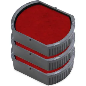 E/R17 Replacement Pad Compatible for Printer R17 - Water Based - Pack of 3 - Red
