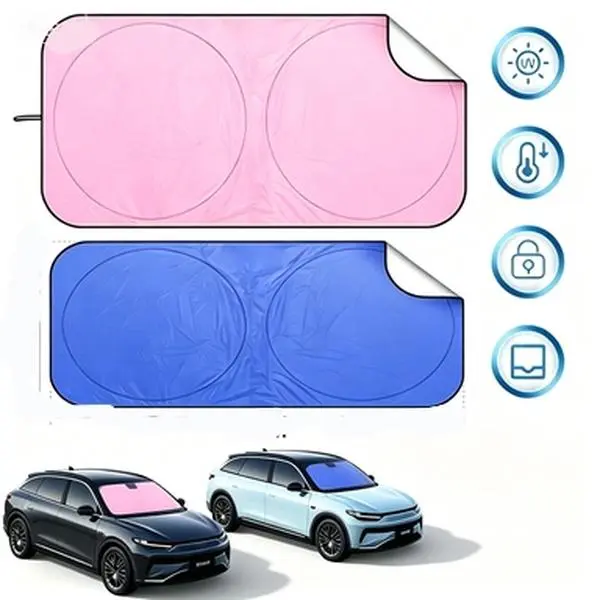 Car Windshield Sun Shade UV Protection Reduce Car Temperature Prevent Dashboard Fading Foldable Design Easy to Store Universal Fit for SUV and Sedan Suv Vehicle Sunshade Automotive Glass Sunshade
