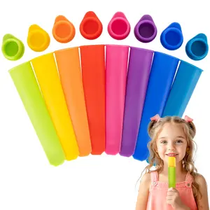 8 PCS Silicone Popsicle Molds-Silicone Popsicle Molds for Kids,Reusable Ice Pop Molds with Lids & Drip-Free Design,Perfect for Homemade Yogurt Sticks, Juice, Ice Candy, Snacks.