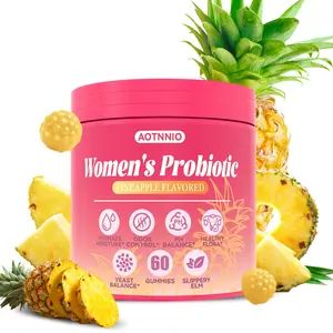 Summervibes Feminine Probiotics Gummies | Lactobacillus Probiotic Blend with Prebiotics & Slippery Elm | Supports pH Balance, Digestive Health & Feminine Wellness | 60 Count