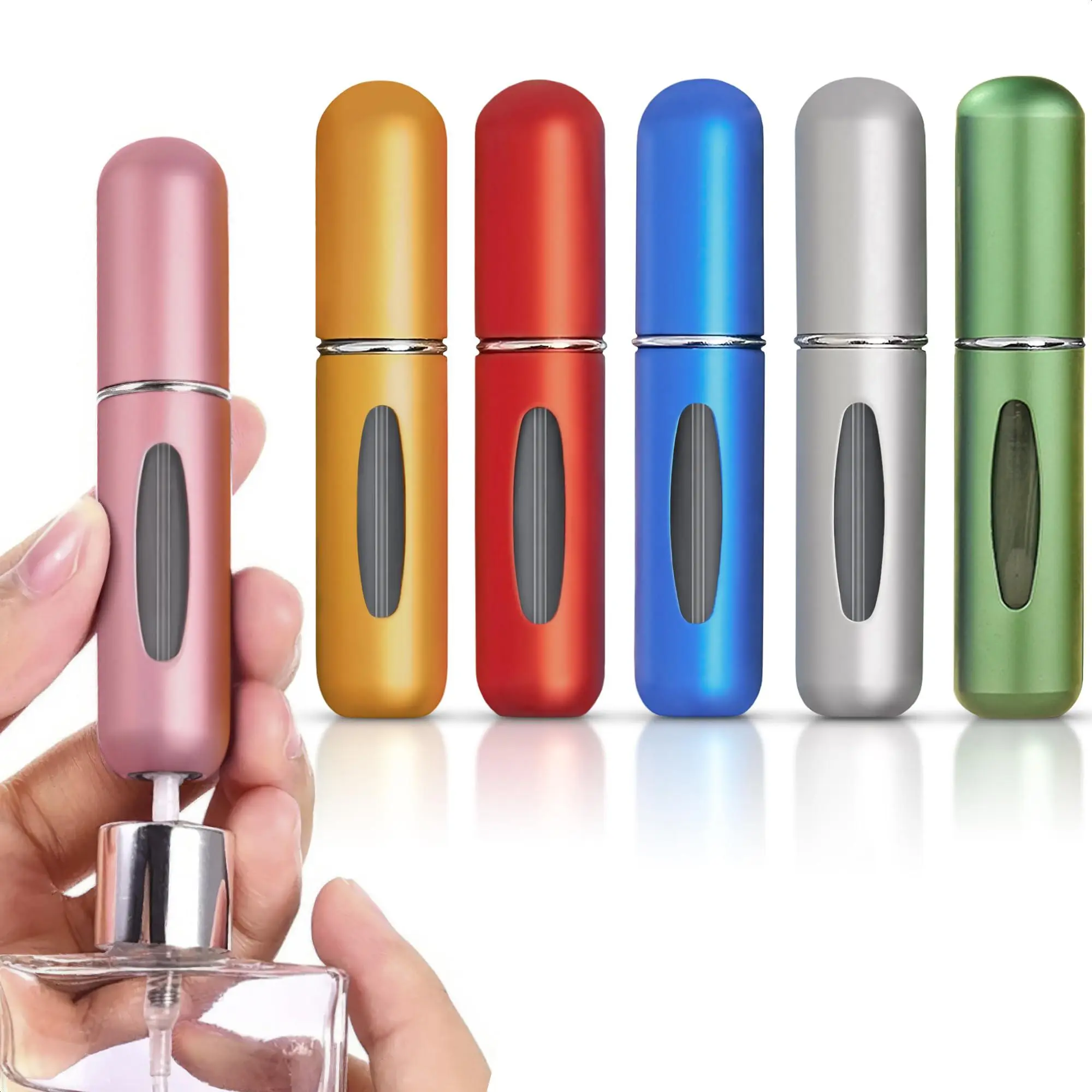 5ML Mini Perfume Dispenser, 6 Counts Refillable Spray Bottle, Portable Perfume Atomizer, Travel Perfume Bottle, Cosmetic Makeup Tool, Makeup Tool for Women, Makeup Container Set, Portable Makeup Tools