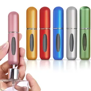 5ML Mini Perfume Dispenser, 6 Counts Refillable Spray Bottle, Portable Perfume Atomizer, Travel Perfume Bottle, Makeup Tool for Women, Makeup Container Set