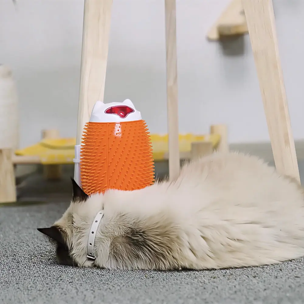 New Smart Pet Licking Brush, Automatic Cat Massager Scratching Tool, Self-Cleaning Cat Grooming Brush, Interactive Cat Toy