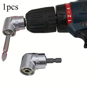 Heavy-duty right-angle drill bit accessory - 105-degree quick-change screwdriver adapter, with magnetic drill bit sleeve, compatible with impact drills/electric drills, suitable for narrow spaces, furniture assembly,