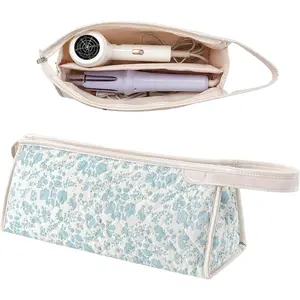 Large Quilted Hair Tools Travel Bag,Aesthetic Hair Styling Accessories Storage Case for Flat Irons,Straightener,Curling Iron,Hair Dryer,Dyson Airwrap Travle Bag