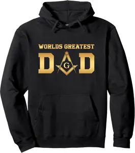 Masonic World's Greatest Dad, Father's Day Gift Freemason Pullover Hoodie