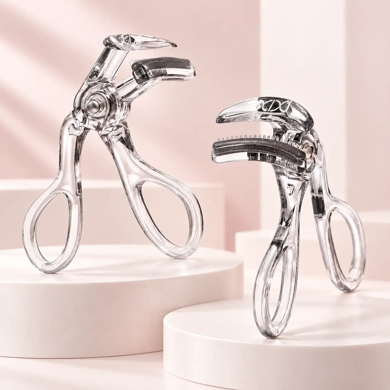 2PCS Wide-Angle Eyelash Curlers with Built-In Comb, Gentle No-Pinch Design & Easy-Grip Handle, Lightweight Makeup Tools for Beginners, Daily Use & Travel