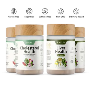 2x Cholesterol Health + Liver Health - Snap Supplements - Natural Liver Cleanse Detox and Repair - Support Healthy Cholesterol Levels & Natural Heart Health