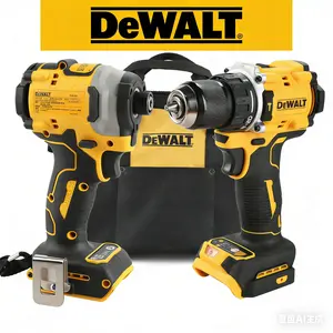 Dewalt 18V  XR Brushless Hammer Drill and Impact Driver Combo Kit, Drilling and Fastening for Construction and Remodeling, Dual-Tool Set with POWERSTACK Batteries and TSTAK Case