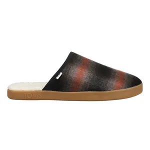TOMS Mens Harbor Plaid Casual Slippers Casual - Black