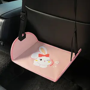Cute Animal Patterned Portable Footrest Foot Hammock Hanging Adjustable and Waterproof Design with Multifunctional Rear Seat Storage Pockets Suitable for All Car Models