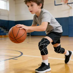 1PCS Kids Knee Brace with Patella Gel Pads Youth Child Knee Brace Support Protective Gear for Meniscus Tear Sports, Meniscus Tear, Leg Protector