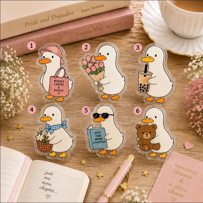 Funny Duck MagSafe Phone Grip, Cute White Duck with Soda Can Magnetic Holder, Kawaii Phone Stand, Gift for Duck Lovers and Teens