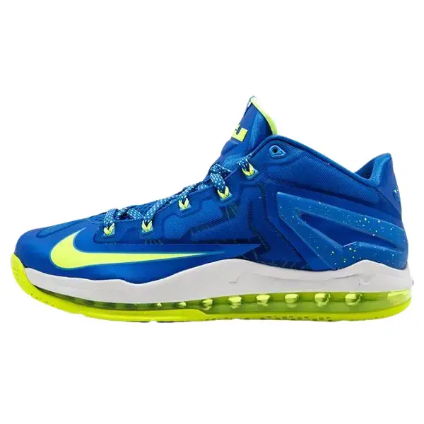 NIKE Men's Low Top Max LeBron 11 'Sprite' Sneakers - Sporty, Bold Sporty Details, Casual, Lightweight Cushioned Sole, Supportive Fit, For Collectors, On-Court Performance Court Play